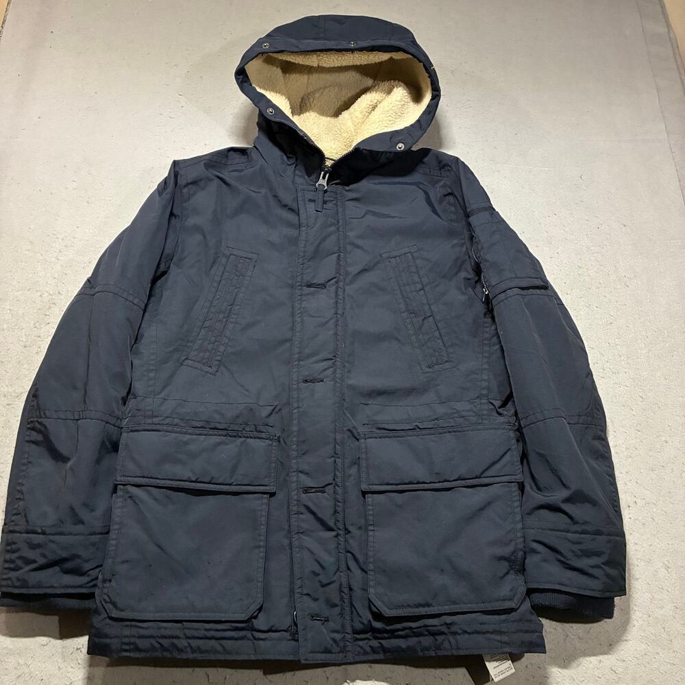 American Eagle Sherpa Lined Parka Men’s Small Blue AE77